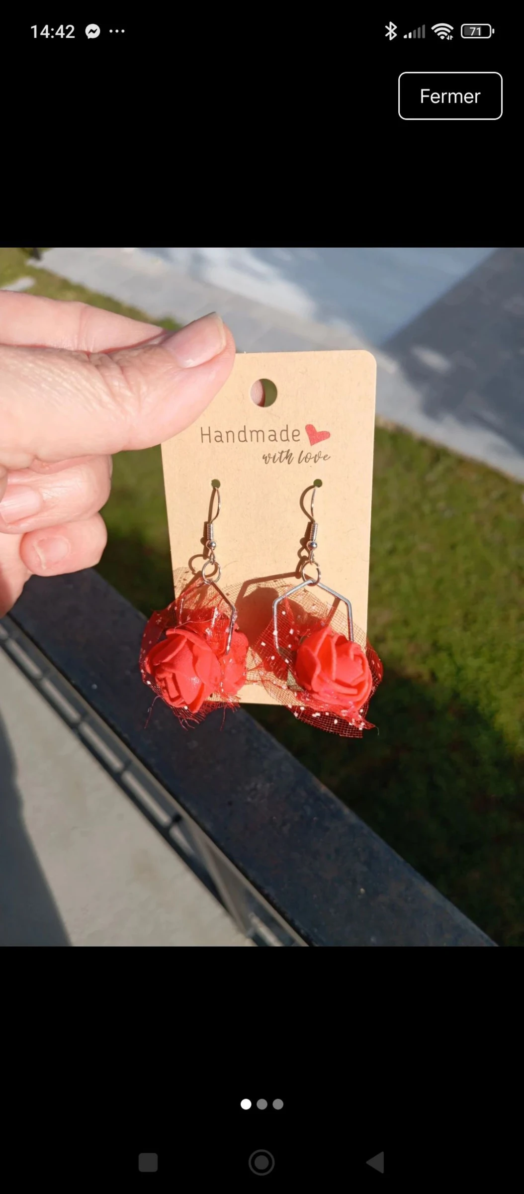 Red ceremony earrings – photo 3